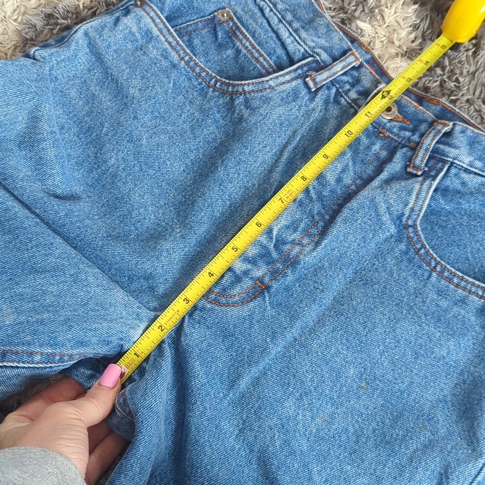 Bonjour Vintage Denim High Rise Jeans With Zipper Bow Design Rear Hem Size 26" - Picture 4 of 13